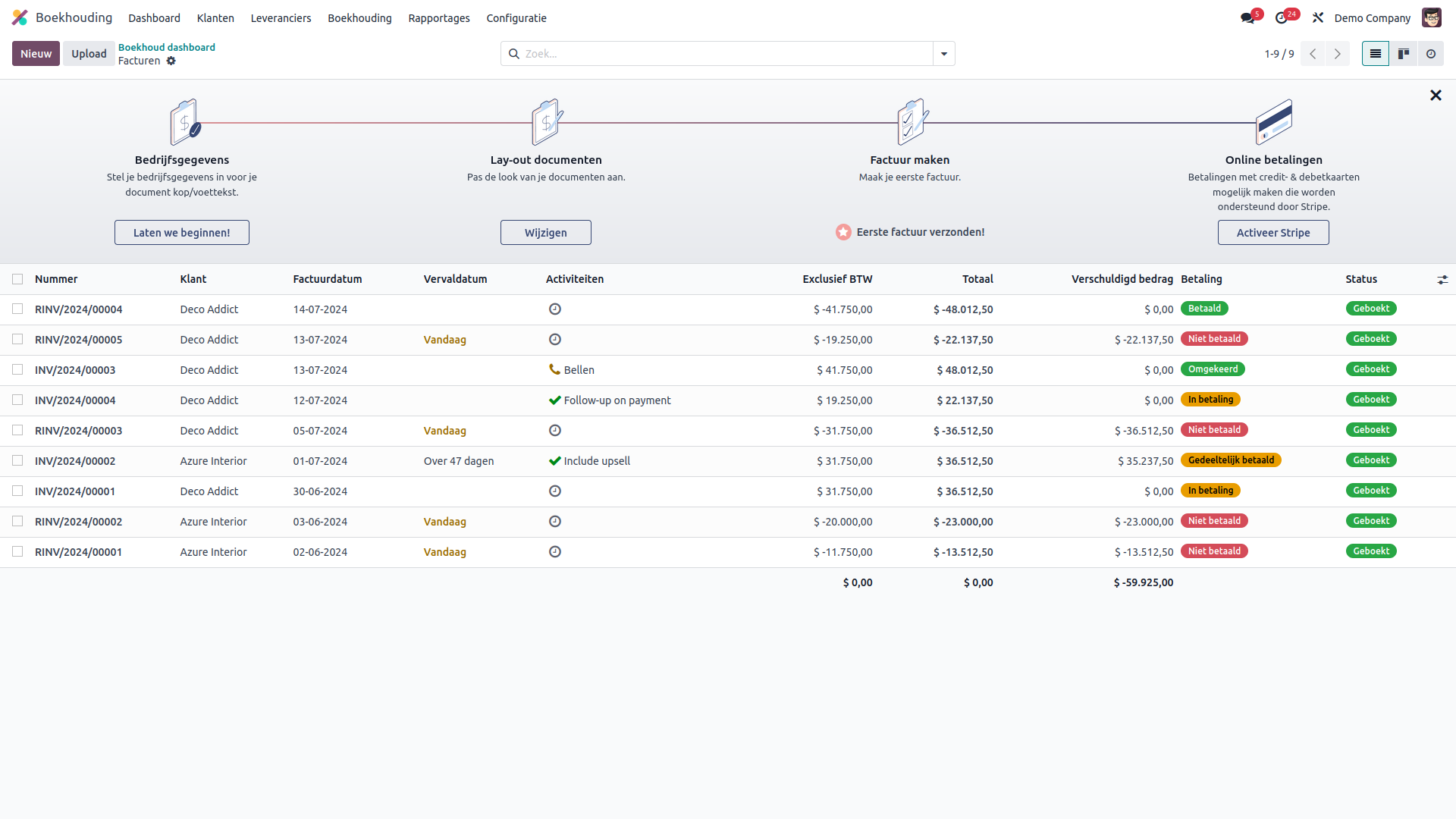 Odoo facturatie software