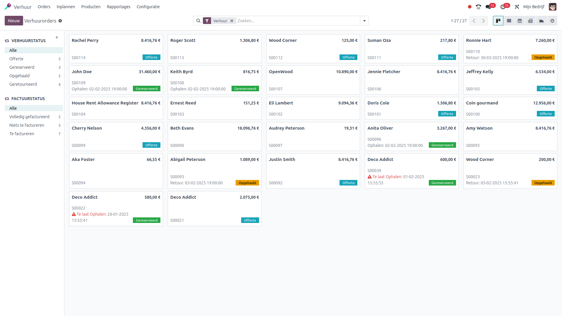 Start met verhuur software